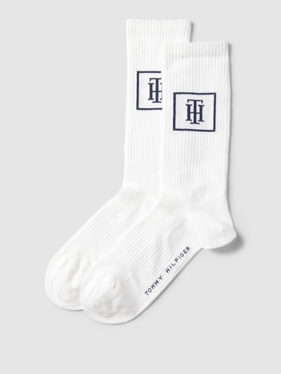 Tommy Hilfiger Socken mit Rippenstruktur Weiss 1