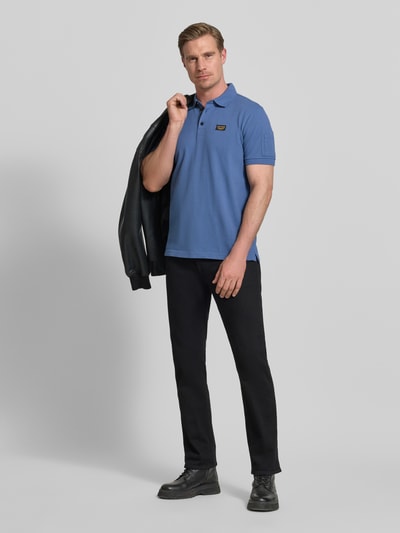 PME Legend Slim Fit Poloshirt mit Logo-Patch Jeansblau 1