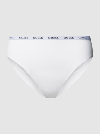 Guess Slip met elastische band met logo, model 'DARCEY BRIEF' Wit - 1