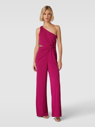 Lauren Ralph Lauren Jumpsuit mit One-Shoulder-Träger Modell 'ISAMY' Fuchsia 4