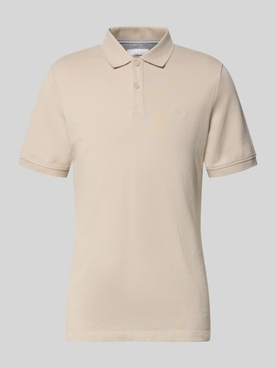 s.Oliver RED LABEL Koszulka polo z czystej bawełny o kroju regular fit Beżowy 2