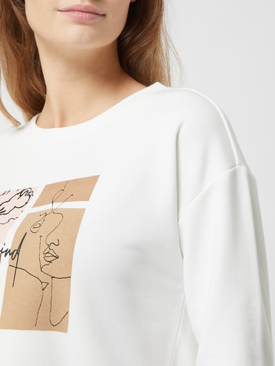 BETTY & CO WHITE Sweatshirt mit Stickereien Offwhite 3