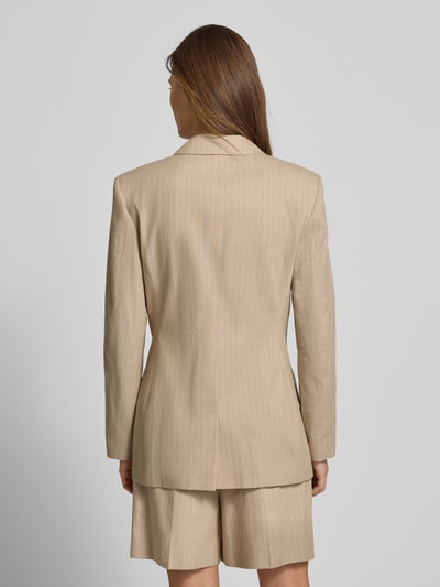 HUGO regular fit lange blazer van katoenmix model 'AZENIA' Zand - 5