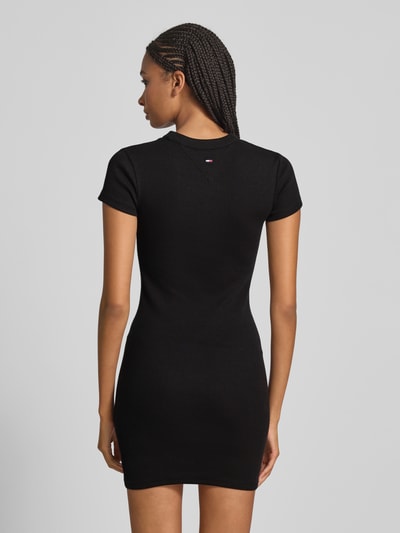 Tommy Jeans Schmales Minikleid aus Ripp Black 5