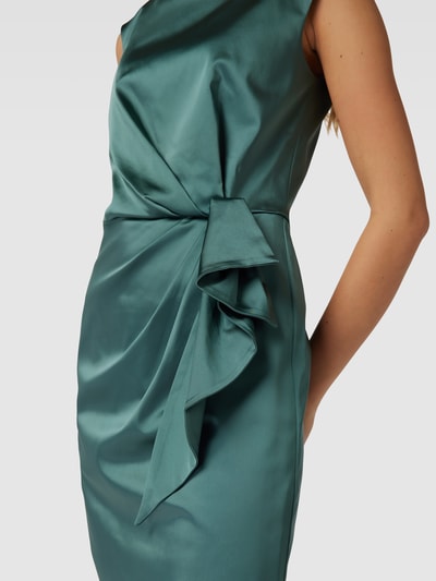 Lauren Ralph Lauren Cocktailkleid mit Knoten-Detail Modell 'VANDISSA' Petrol 3