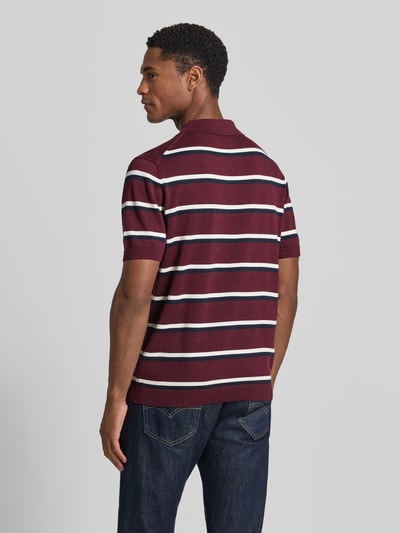 Christian Berg Men regular fit poloshirt met polokraag Bordeaux - 5