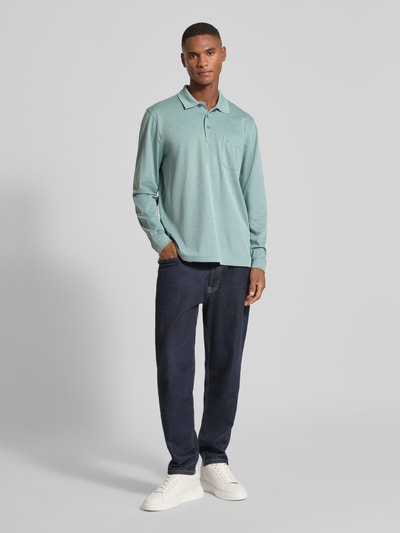 RAGMAN Regular fit poloshirt met borstzak Mintgroen - 1