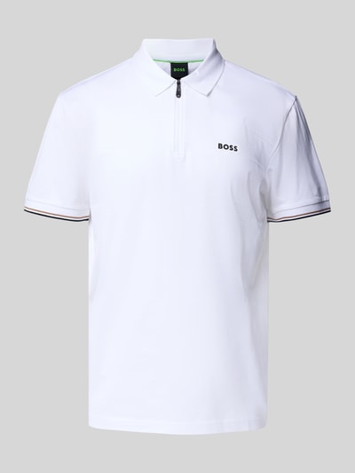 BOSS Green Poloshirt mit Label-Detail Modell 'Philix' Weiss 2