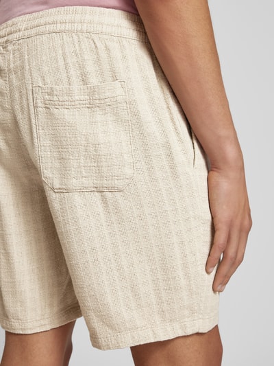 Only & Sons Loose Fit Shorts aus Viskose-Mix mit Leinen-Anteil Modell 'TEL' Beige 3