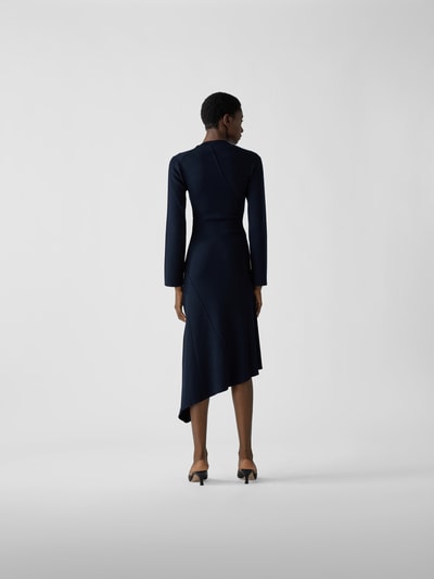 Kenzo Asymmetrisches Strickkleid Marine 5