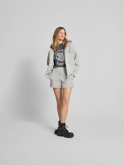 Anine Bing Shorts mit elastischem Bund Hellgrau Melange 1