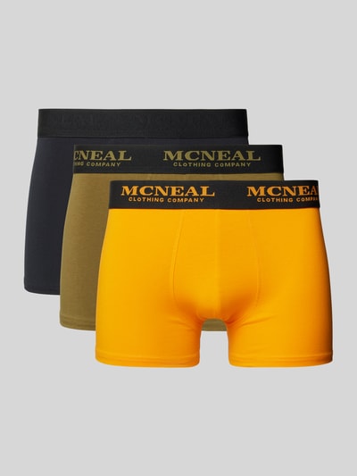 MCNEAL Trunks mit Label-Stitching im 3er-Pack Oliv 1