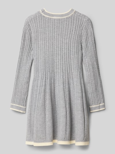 Mayoral Kleid mit Zopfmuster Mittelgrau Melange 3