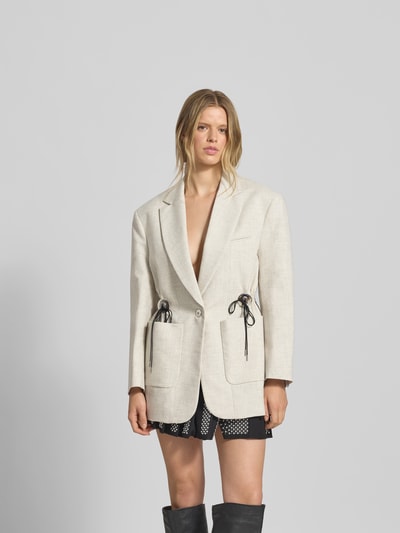 Rabanne Blazer mit Reverskragen Hellgrau 4
