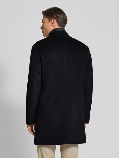 JOOP! Collection Lange wollen jas in dubbele-laagjeslook, model 'Morris' Marineblauw - 5