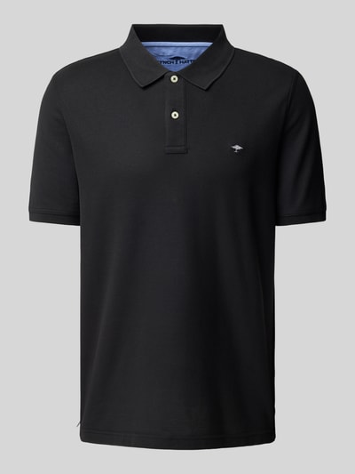 Fynch-Hatton Regular Fit Poloshirt mit Label-Stitching Black 2