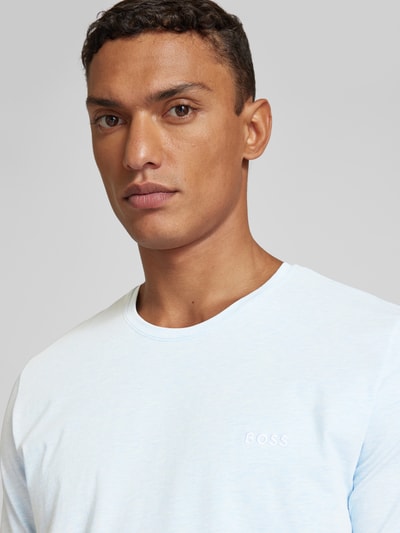 BOSS T-shirt met labelstitching, model 'MIX&MATCH' Bleu - 3