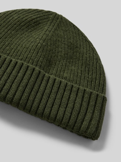 MCNEAL Beanie aus Wolle-Kaschmir-Mix Dunkelgruen Melange 2