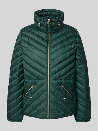 Christian Berg Woman Selection Steppjacke mit Stehkragen und Reißverschlusstaschen Dunkelgruen 2