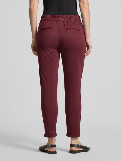 FREE/QUENT Spodnie materiałowe o kroju skinny fit z dodatkiem wiskozy model 'NANNI' Bordowy 5