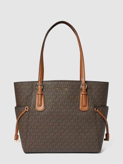MICHAEL Michael Kors Torba shopper z aplikacją z logo model ‘VOYAGER’ Brązowy 2