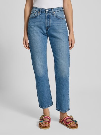 Levi's® 300 Straight Fit Jeans im Used-Look Modell '501 CURVE LUCID DREAM' Hellblau 4
