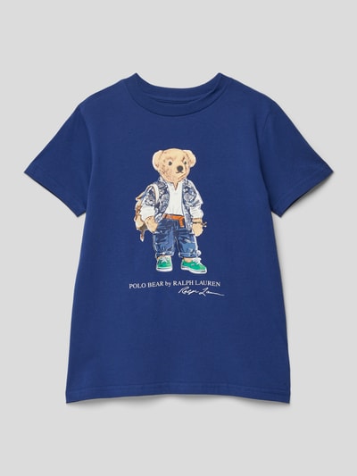 Polo Ralph Lauren Kids T-shirt z bawełny z nadrukiem z motywem Granatowy 1