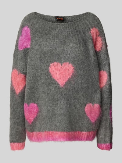 miss goodlife Relaxed fit gebreide pullover van een mix van wol en alpaca Donkergrijs - 2