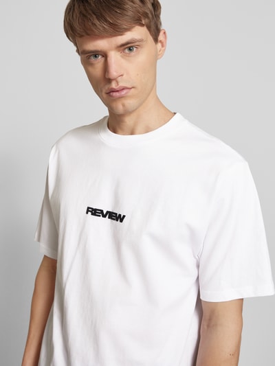 REVIEW T-shirt z nadrukiem z logo Biały 3