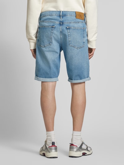 Calvin Klein Jeans Korte slim fit jeans met labeldetail Jeansblauw - 5