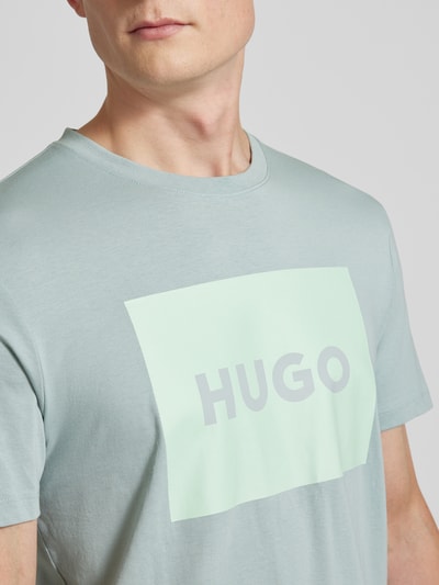 HUGO T-Shirt mit Label-Print Modell 'DULIVE' Mint 3