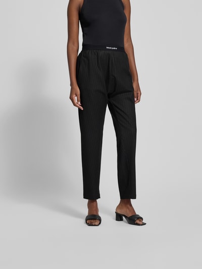 black palms Stoffhose mit elastischem Logo-Bund Marine 4