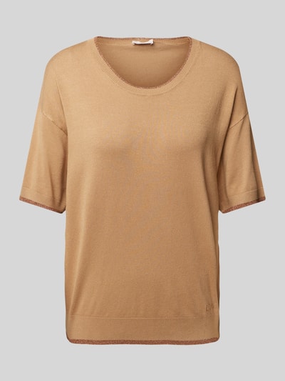 Liu Jo White Gebreide pullover met ronde hals Middenbruin - 2