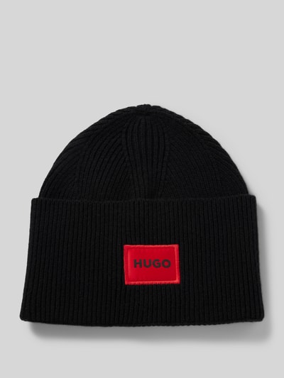 HUGO Beanie mit Label-Detail Modell 'Xaff' Black 1