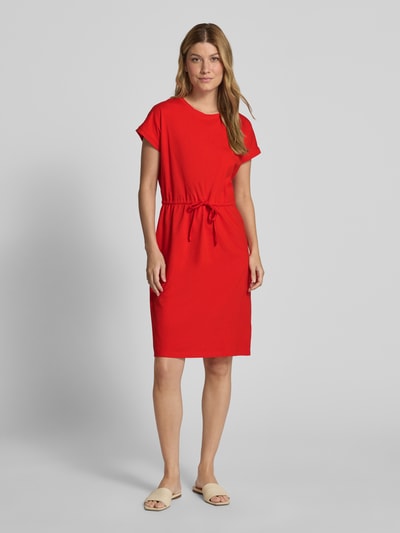 B.Young Knielanges Kleid mit Tunnelzug Modell 'PANDINNA' Rot 1