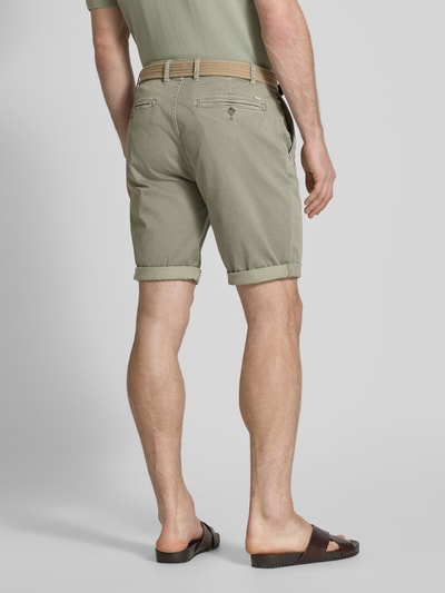 Lerros Bermuda met riem en achterzakken Mintgroen - 5