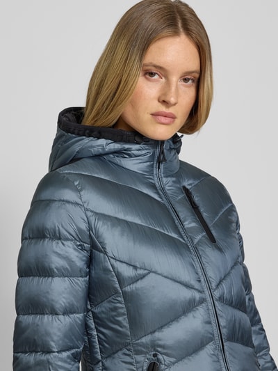 Gil Bret Lange gewatteerde jas met tweewegritssluiting Bleu - 3