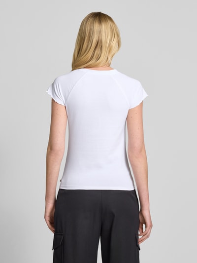 Tom Tailor Denim Regular Fit T-Shirt aus Baumwoll-Mix Weiss 5