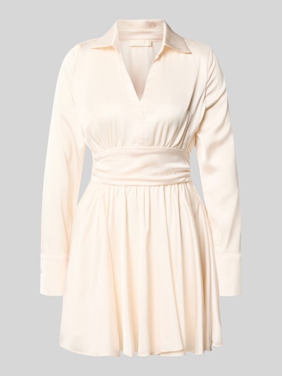 Guess Minikleid mit V-Ausschnitt Modell 'CONCETTA FLARE DRESS' Weiss 2