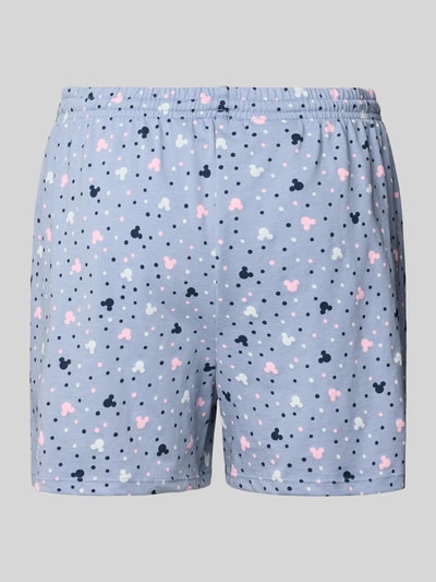 Jake*s Casual Relaxed Fit Pyjama-Shorts mit Tunnelzug Bleu 3