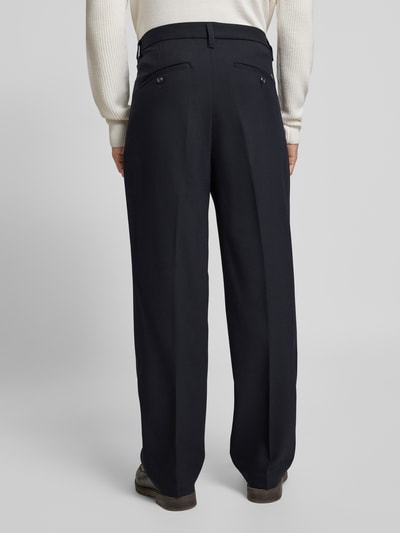 Emporio Armani Broek van scheerwolmix met persplooien Marineblauw - 5