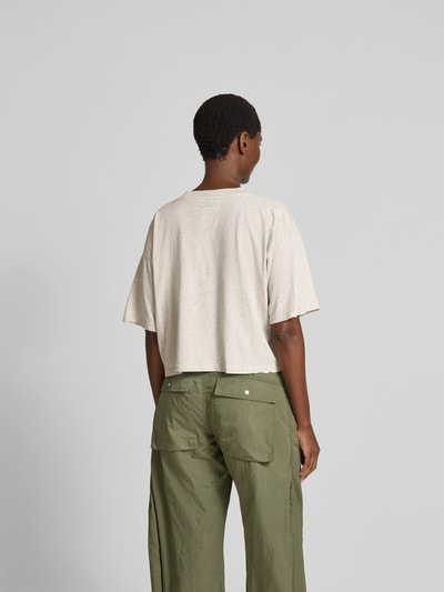Anine Bing Cropped T-Shirt mit Logo-Print Hellgrau 5