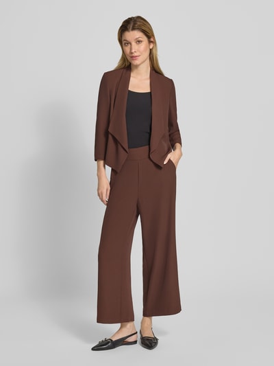 Zero Hose mit weitem Bein und elastischem Bund Mittelbraun 1
