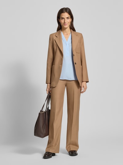 Marc Cain Regular fit blouse met V-hals Lichtblauw - 1