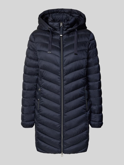 Christian Berg Woman Selection Steppmantel mit Kapuze Dunkelblau 2