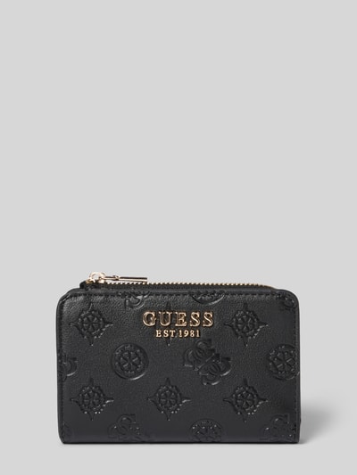 Guess Portfel z detalem z logo Czarny 1