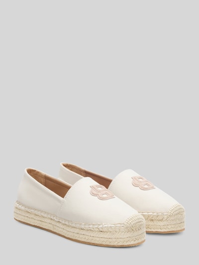 BOSS Espadrilles mit Logo Appliaktion Beige 2
