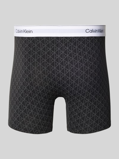 Calvin Klein Underwear Slim Fit Boxer mit Logo Stitching Modell 'Brief' im 3er-Pack Petrol 3