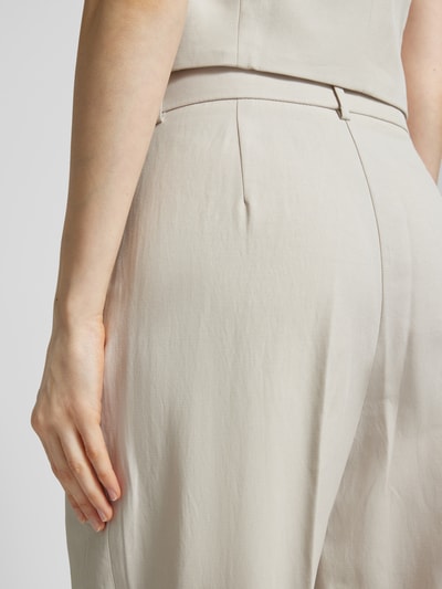 Mango Stoffhose mit Bügelfalten Beige 3