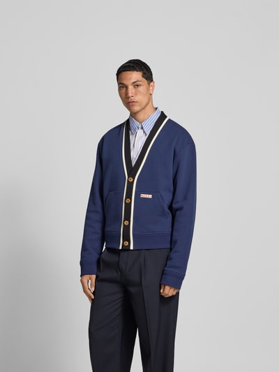 Marni Sweatjacke mit Knopfleiste Blau 4